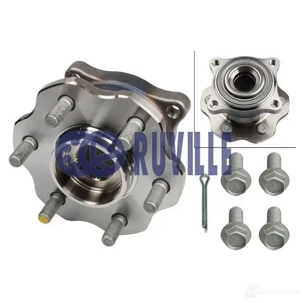 Подшипник ступицы колеса, комплект RUVILLE 6881 A1O6 4 4011442113780 256116