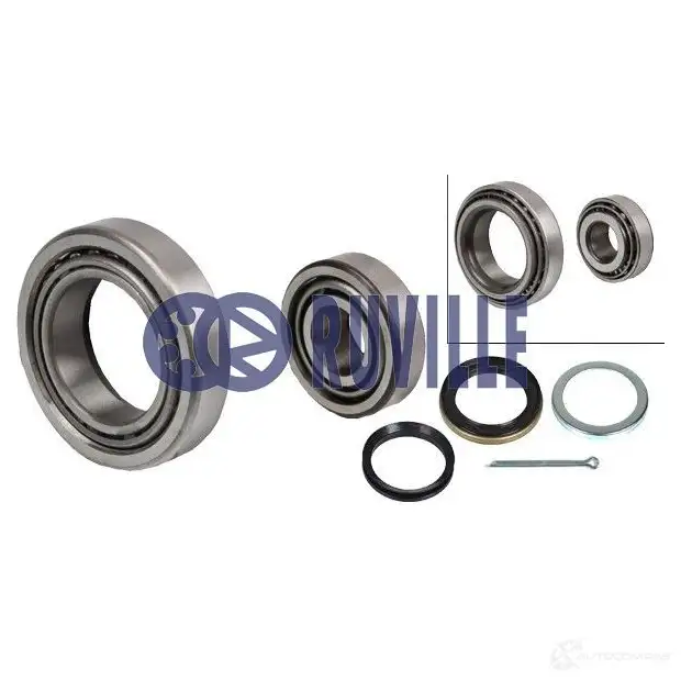 Подшипник ступицы колеса, комплект RUVILLE 255161 6507 4011442104702 0ZCH 7V