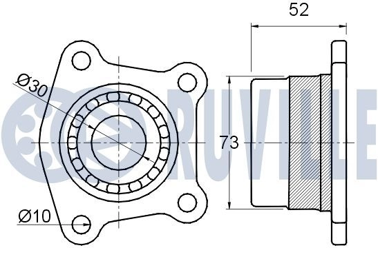 Комплект подшипника ступицы колеса RUVILLE 220080 XXTWFE B 1440081553 изображение 1