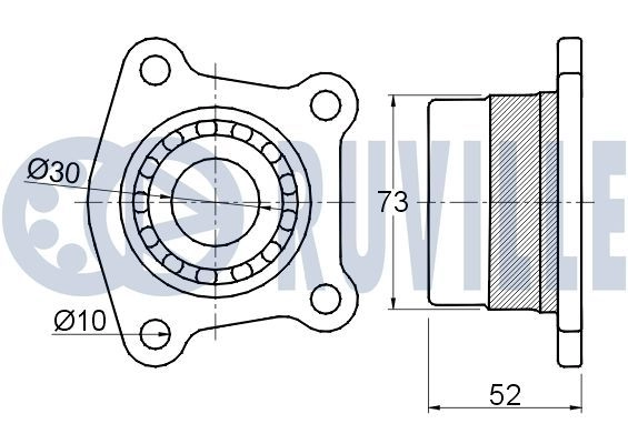 Комплект подшипника ступицы колеса RUVILLE 1440081675 220204 CSM ZVBR изображение 1