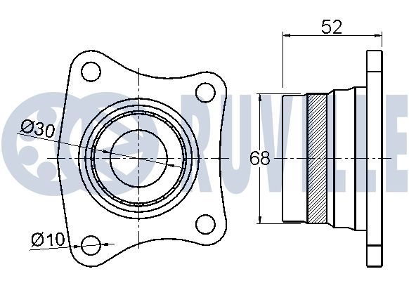 Комплект подшипника ступицы колеса RUVILLE 1440082380 220902 1 0M0KMJ изображение 1