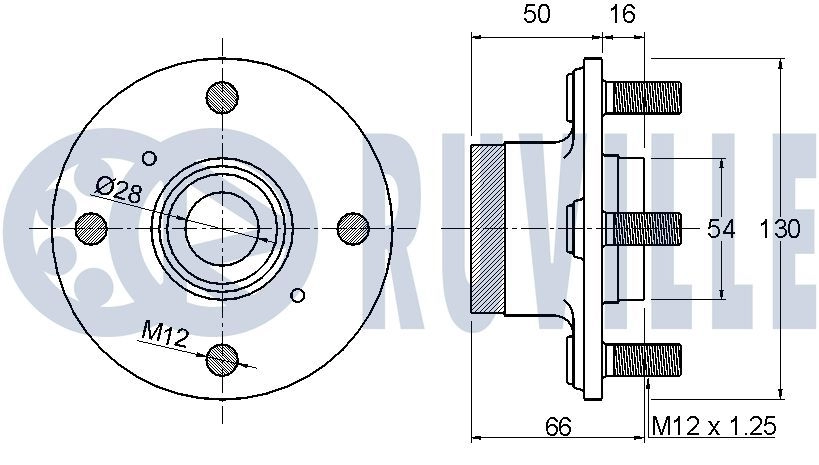 Комплект подшипника ступицы колеса RUVILLE 221032 MUJEN GD 1440082511 изображение 1