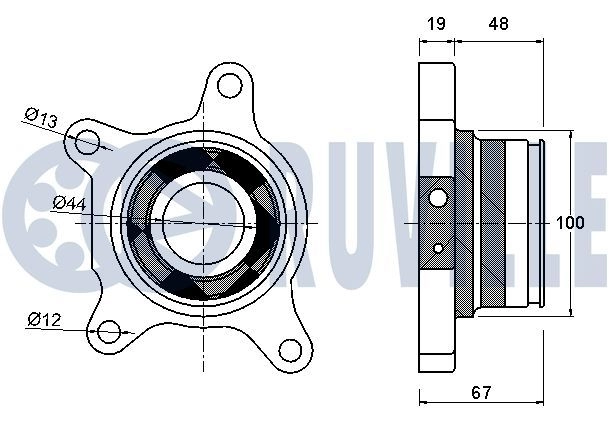 Комплект подшипника ступицы колеса RUVILLE 221549 1440083031 3J X91 изображение 1