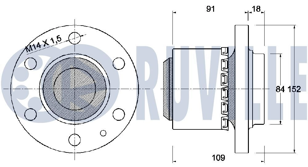 Комплект подшипника ступицы колеса RUVILLE 6 OSVXR8 221720 1440083202 изображение 1