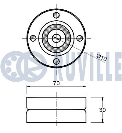 Натяжная планка, поликлиновой ремень RUVILLE 1440084082 540115 G R43C2 изображение 1