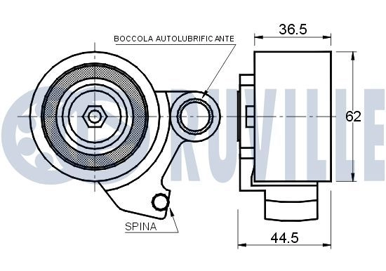 Натяжной ролик, ремень ГРМ RUVILLE 1440084351 K BC3KUB 540384 изображение 1