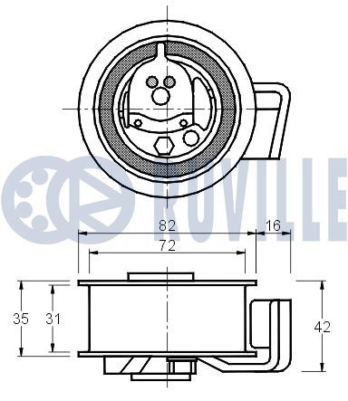 Натяжной ролик, ремень ГРМ RUVILLE ZWSLF U 1440084869 540902 изображение 1