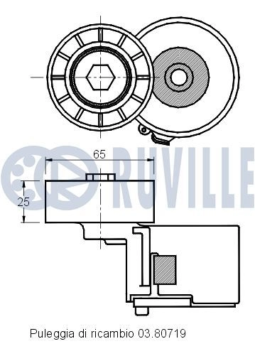 Натяжная планка, поликлиновой ремень RUVILLE 1440085379 541412 NO ZVX изображение 1