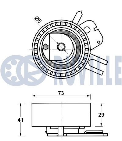 Натяжной ролик, ремень ГРМ RUVILLE 0 3TLB6Y 1440085507 541540 изображение 1