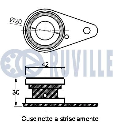 Натяжной ролик, ремень ГРМ RUVILLE MHI 54 1440085745 541778 изображение 1