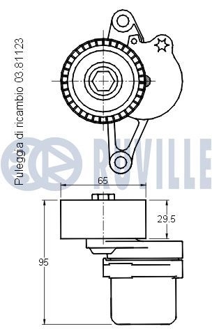 Натяжная планка, поликлиновой ремень RUVILLE MED WM 541812 1440085779 изображение 1