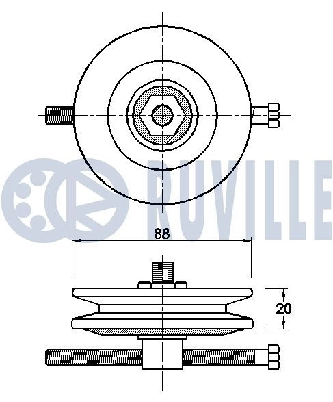 Натяжная планка, поликлиновой ремень RUVILLE 1440086578 542609 BV GYEKO изображение 1