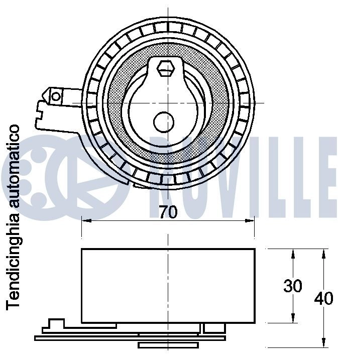 Натяжной ролик, ремень ГРМ RUVILLE H P4ZD 1440086592 542623 изображение 1