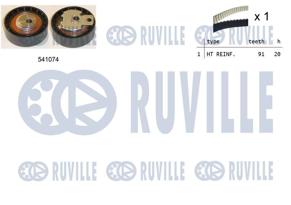 Натяжной ролик, ремень ГРМ RUVILLE 550001 1440086916 A SORV изображение 0