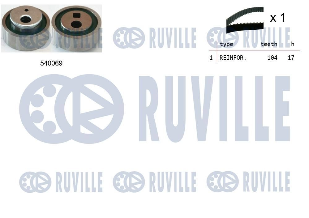 Комплект ремня ГРМ RUVILLE D Q2UZS 550006 1440086924 - Изображение 1