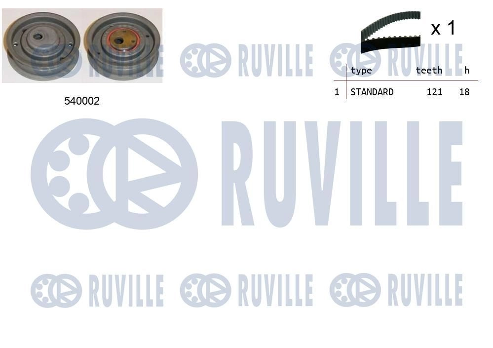 Комплект ремня ГРМ RUVILLE 3 KLXR 550008 1440086926 изображение 0