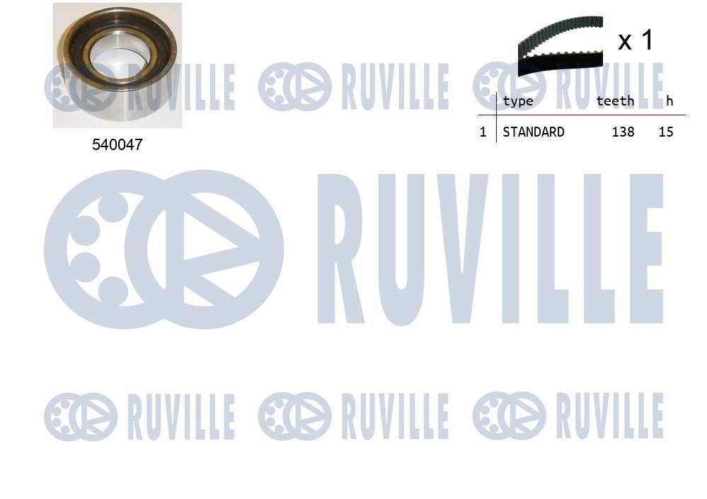 Комплект ремня ГРМ RUVILLE E69 TUM 550033 1440086964 изображение 0