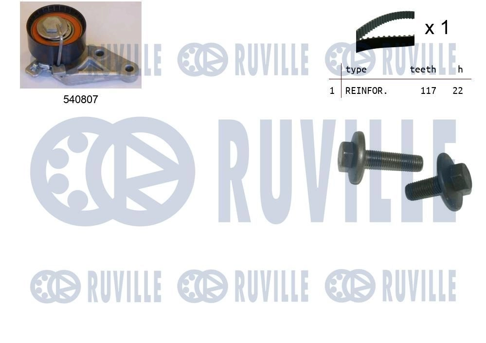Комплект ремня ГРМ RUVILLE ZOL3 S 550047 1440086984 изображение 0