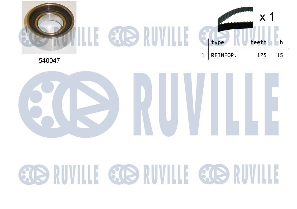 Комплект ремня ГРМ RUVILLE UD7 HT 550048 1440086985 изображение 0