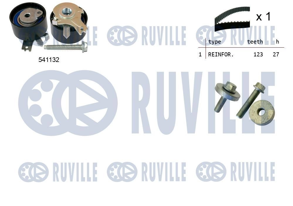 Комплект ремня ГРМ RUVILLE 550055 1440086997 H TA4RD изображение 0