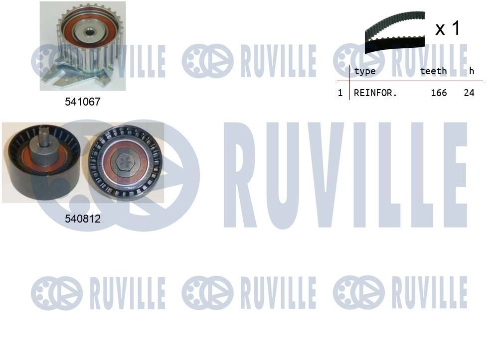 Комплект ремня ГРМ RUVILLE 550101 1440087060 G 9Q2ER - Изображение 1