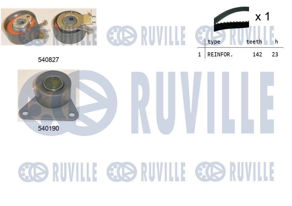 Комплект ремня ГРМ RUVILLE SHLI VV 1440087071 550110 изображение 0