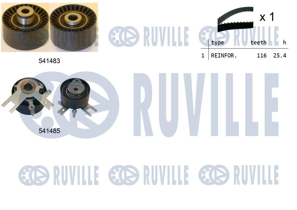 Комплект ремня ГРМ RUVILLE 1440087094 550125 IEVY 1Z - Изображение 1