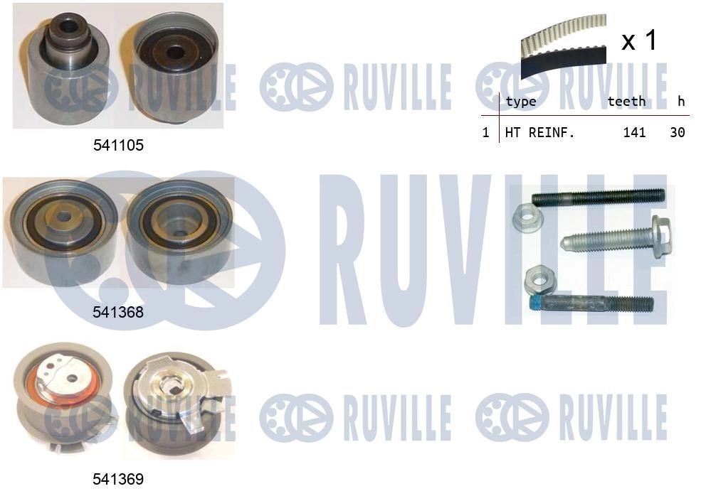 Комплект ремня ГРМ RUVILLE 1440087095 AD JBG 550126 изображение 0