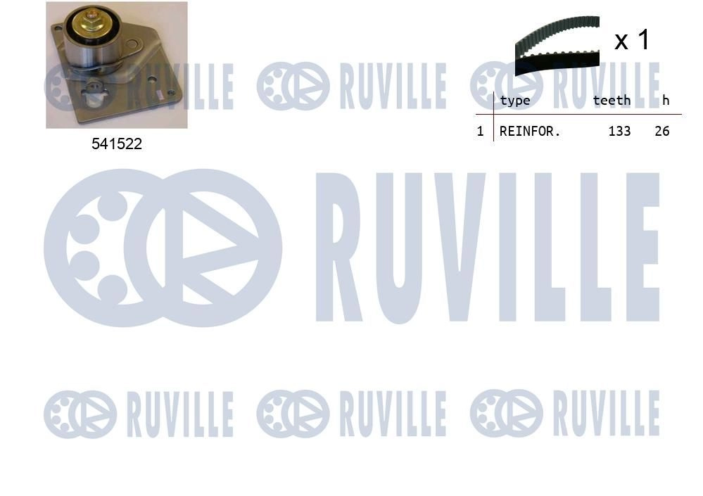 Комплект ремня ГРМ RUVILLE 550128 KTV X5JA 1440087098 изображение 0