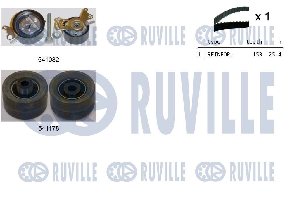 Комплект ремня ГРМ RUVILLE 89 BKF 1440087128 550145 изображение 0