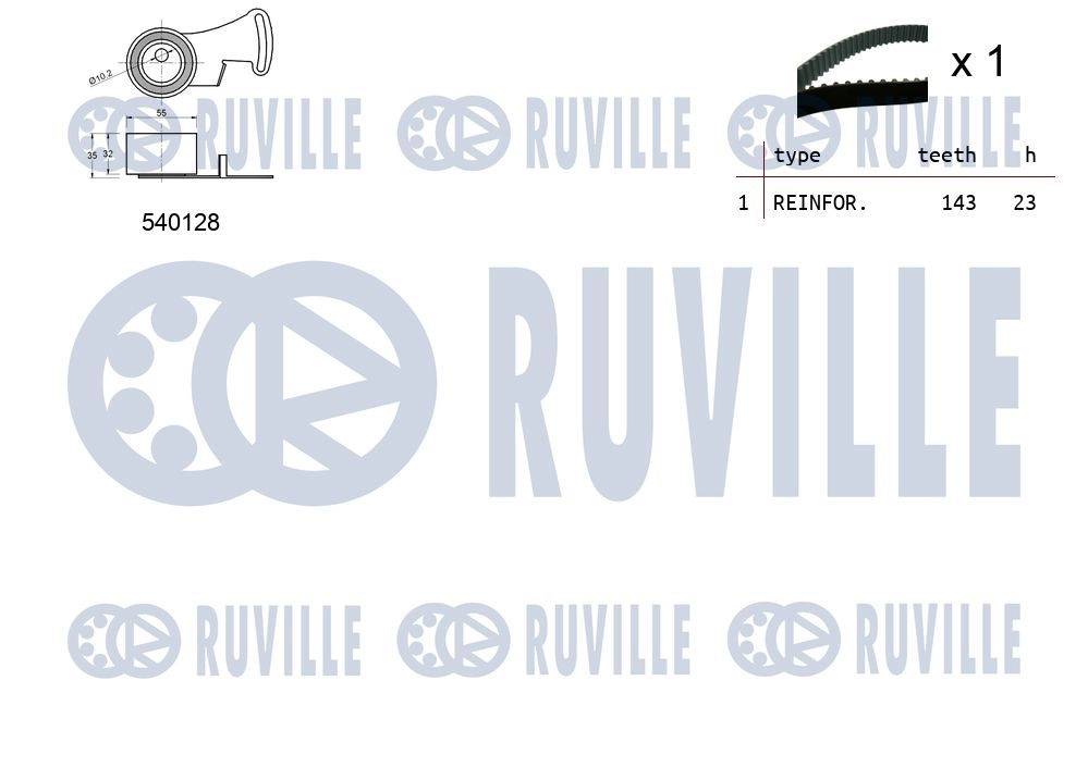Комплект ремня ГРМ RUVILLE VDG L3JC 550147 1440087131 изображение 1