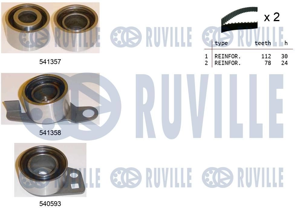 Комплект ремня ГРМ RUVILLE F5V 8B 1440087135 550151 изображение 0