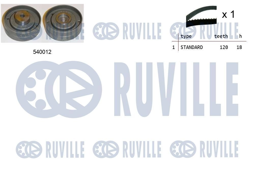 Комплект ремня ГРМ RUVILLE 550165 RC6F I 1440087149 изображение 0