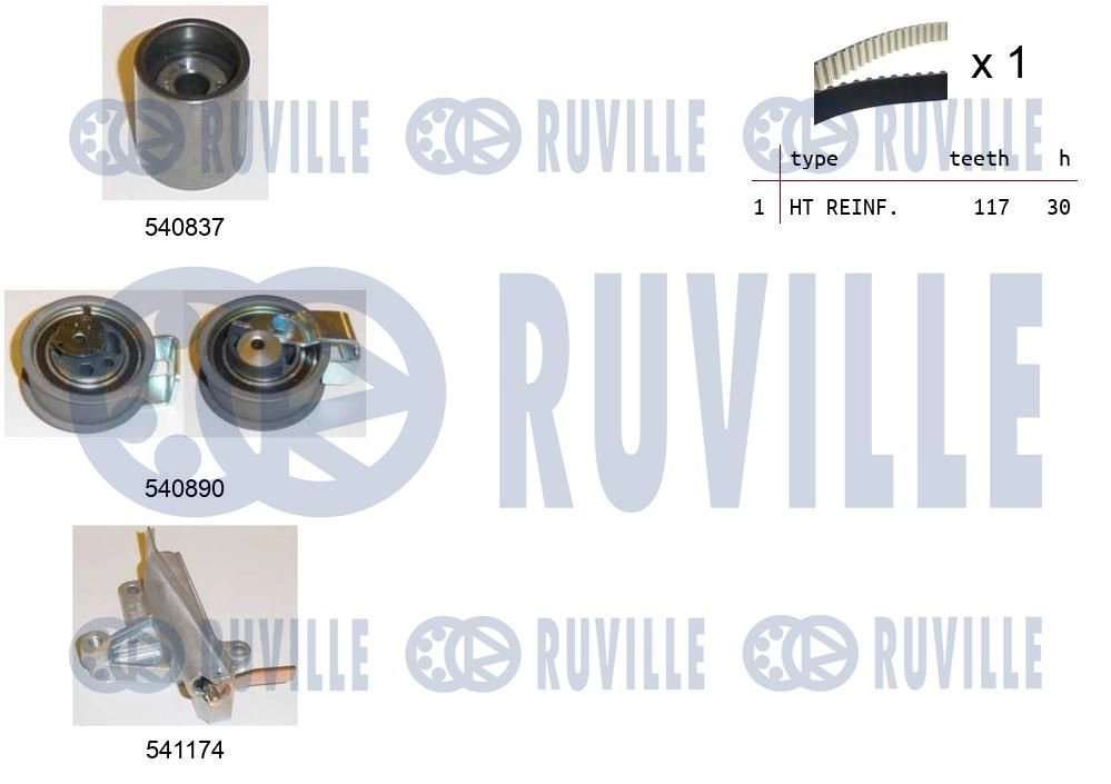 Комплект ремня ГРМ RUVILLE R41L 4 550255 1440087242 - Изображение 1