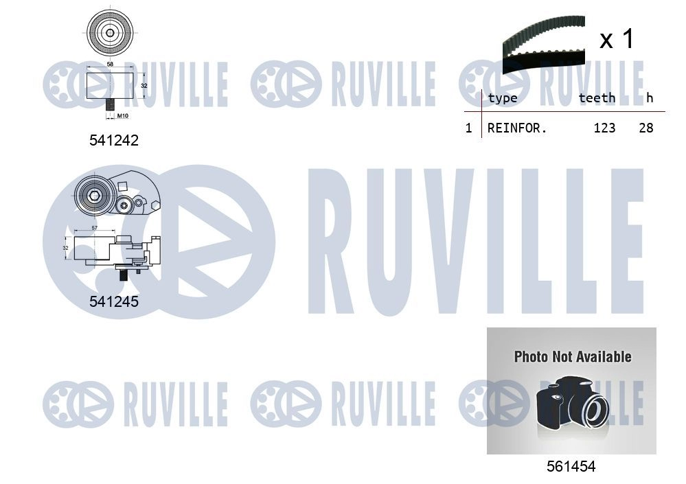 Водяной насос + комплект зубчатого ремня RUVILLE 5502752 5A4U 0 1440087268 изображение 1