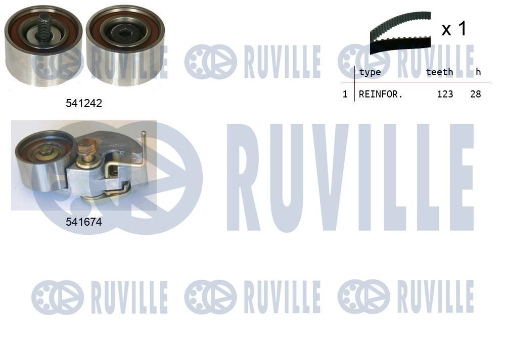 Комплект ремня ГРМ RUVILLE 1440087269 550276 4Y7V QXU изображение 0