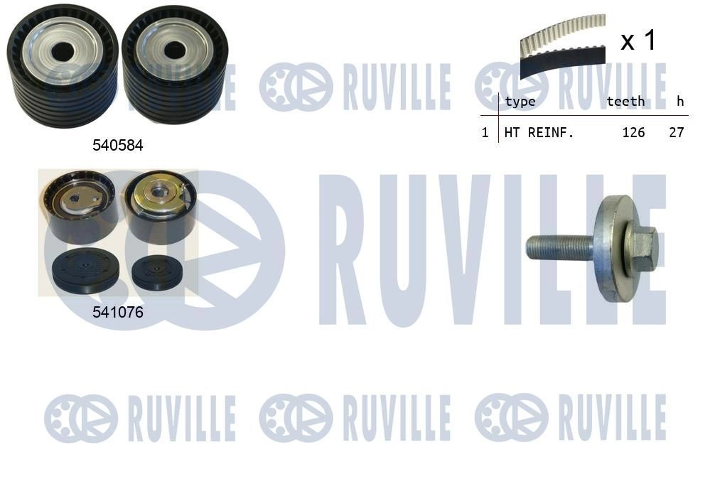 Водяной насос + комплект зубчатого ремня RUVILLE Y 8TYWR 1440087271 5502771 - Изображение 1