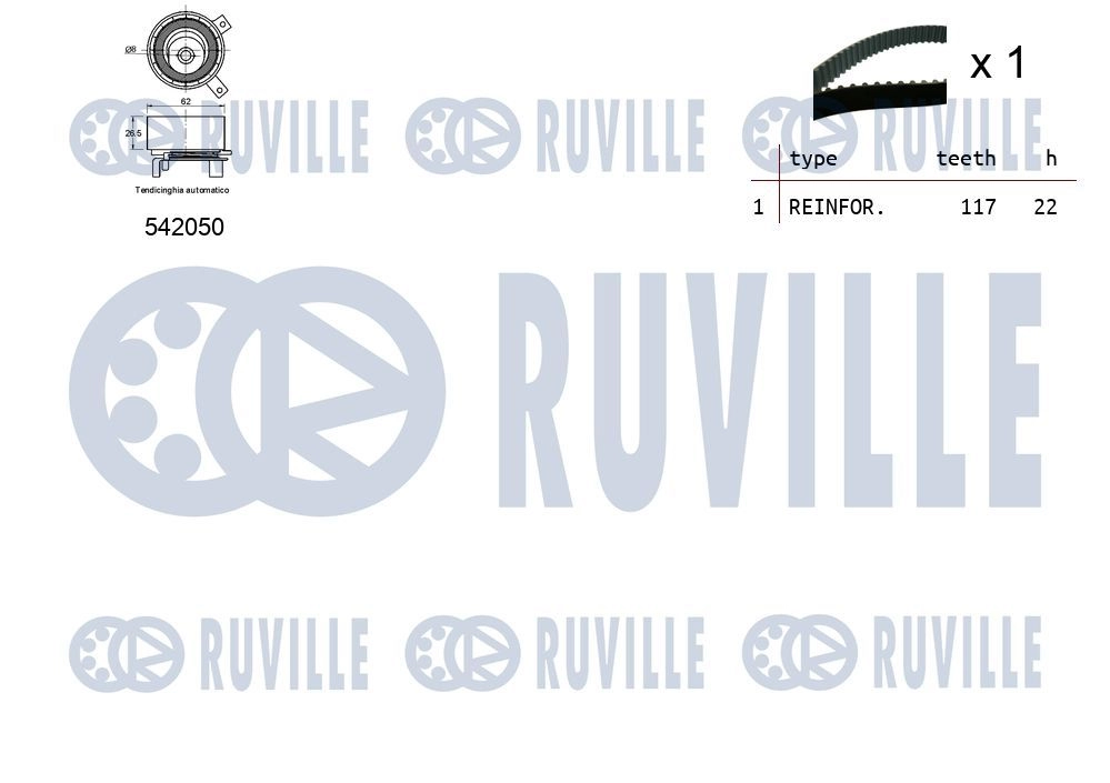 Комплект ремня ГРМ RUVILLE 6MV FG 1440087308 550304 изображение 1
