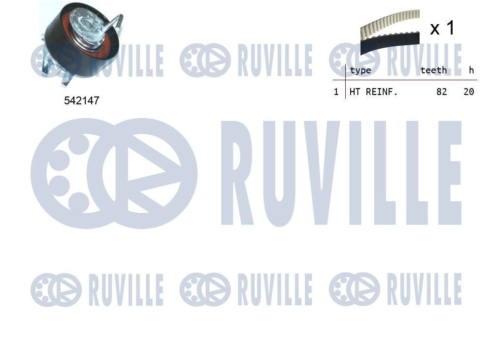 Комплект ремня ГРМ RUVILLE 1440087352 8WP7 H 550334 изображение 0