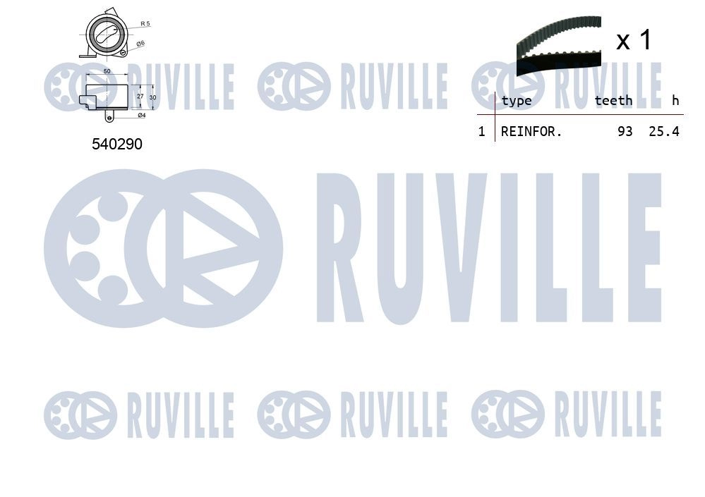Комплект ремня ГРМ RUVILLE 550354 DLDL 0 1440087376 изображение 1