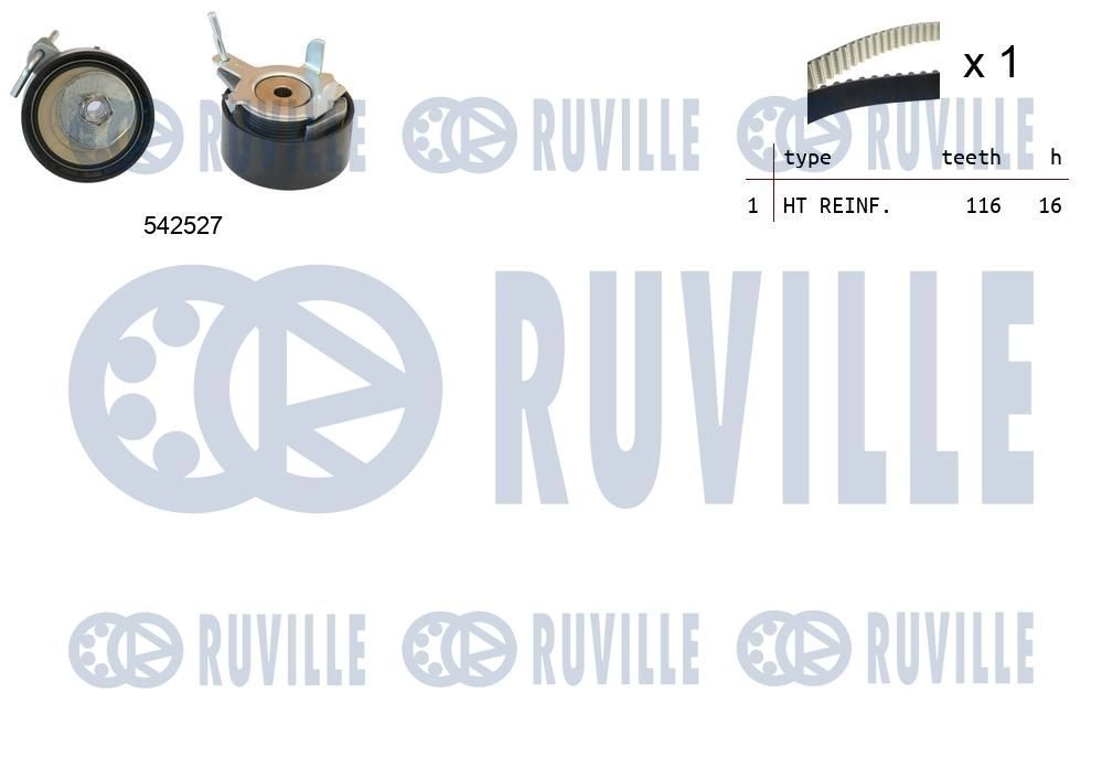 Комплект ремня ГРМ RUVILLE 550372 1440087403 G817U B изображение 0