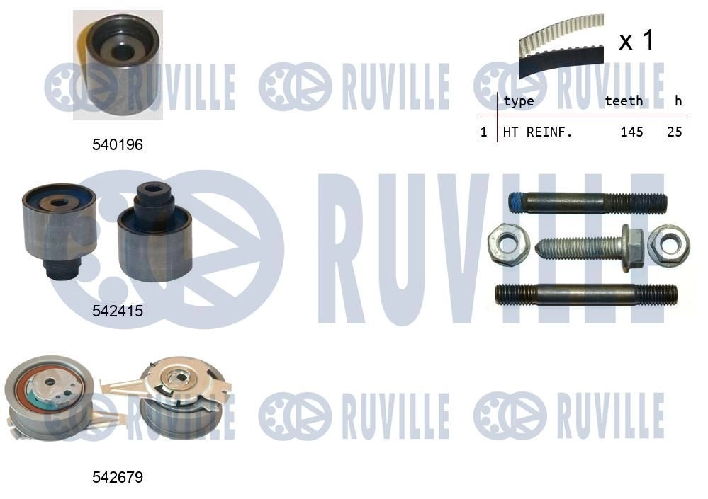 Комплект ремня ГРМ RUVILLE X RY8CW 1440087411 550376 изображение 0