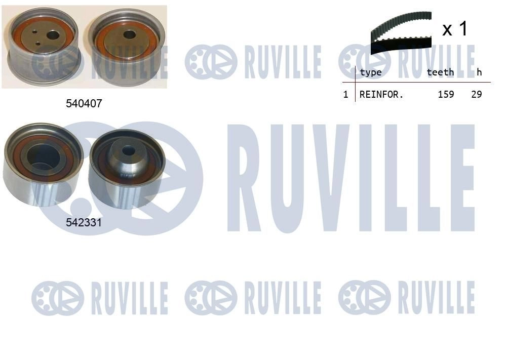 Комплект ремня ГРМ RUVILLE 550434 YEF 1Q 1440087481 - Изображение 1