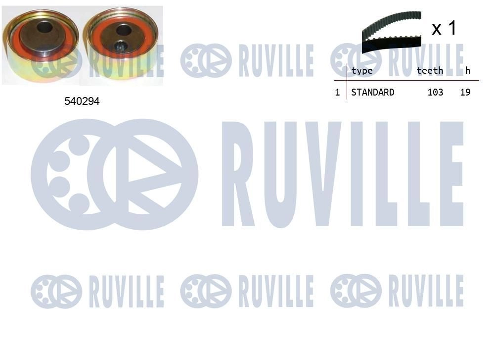 Комплект ремня ГРМ RUVILLE 550437 1440087484 C5V XQ изображение 0
