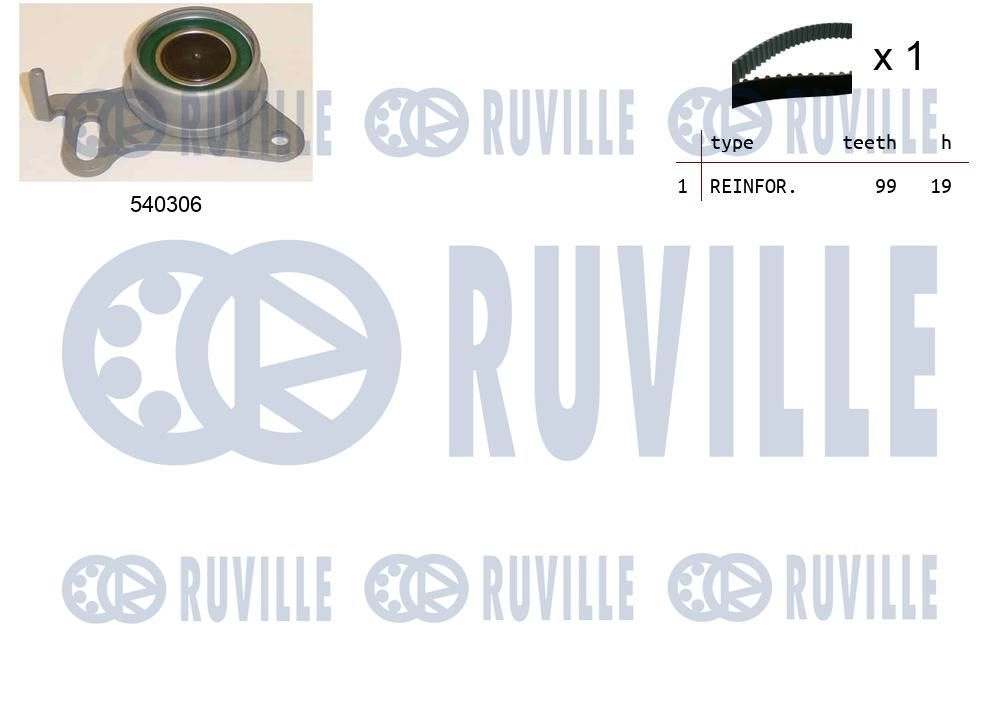 Комплект ремня ГРМ RUVILLE 1440087498 7N THMZ 550451 изображение 0