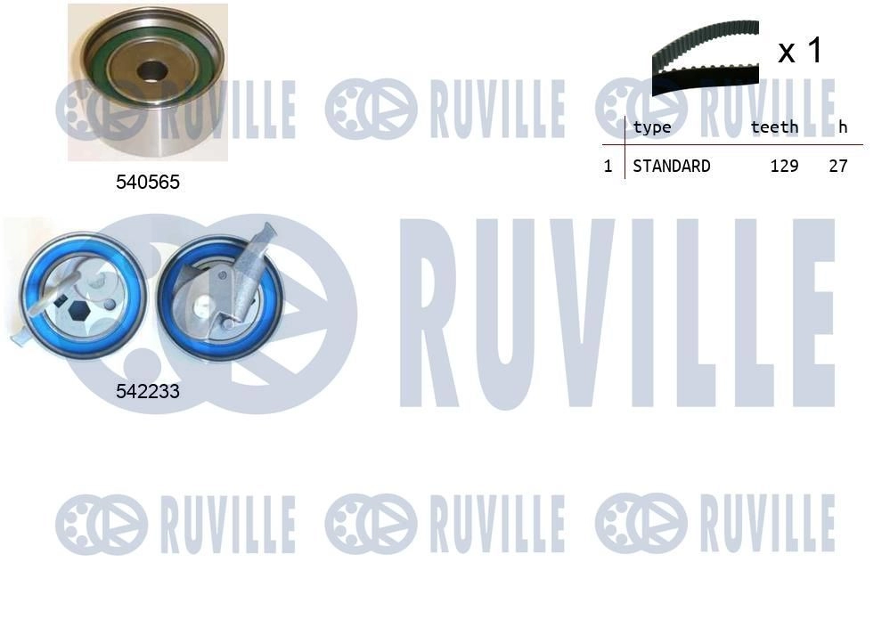 Комплект ремня ГРМ RUVILLE 1440087525 550478 0J5U J9X изображение 0