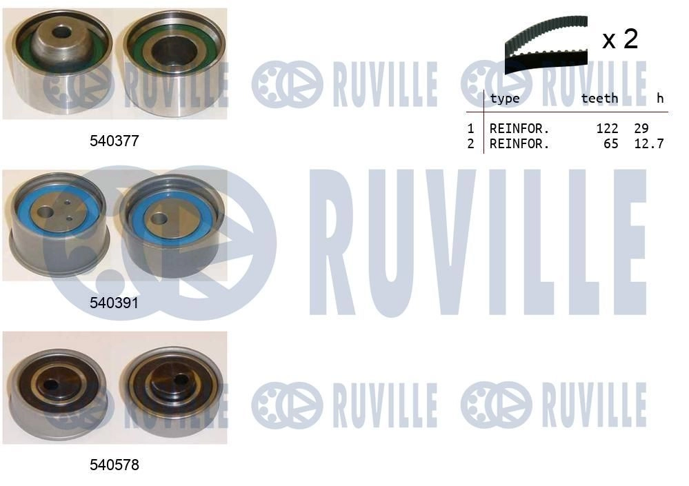 Комплект ремня ГРМ RUVILLE VC LDV 550479 1440087526 изображение 0
