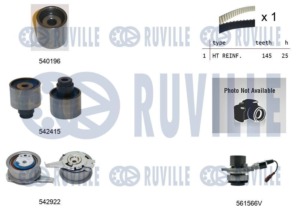 Водяной насос + комплект зубчатого ремня RUVILLE 5505062 CVPE2U C 1440087564 изображение 0