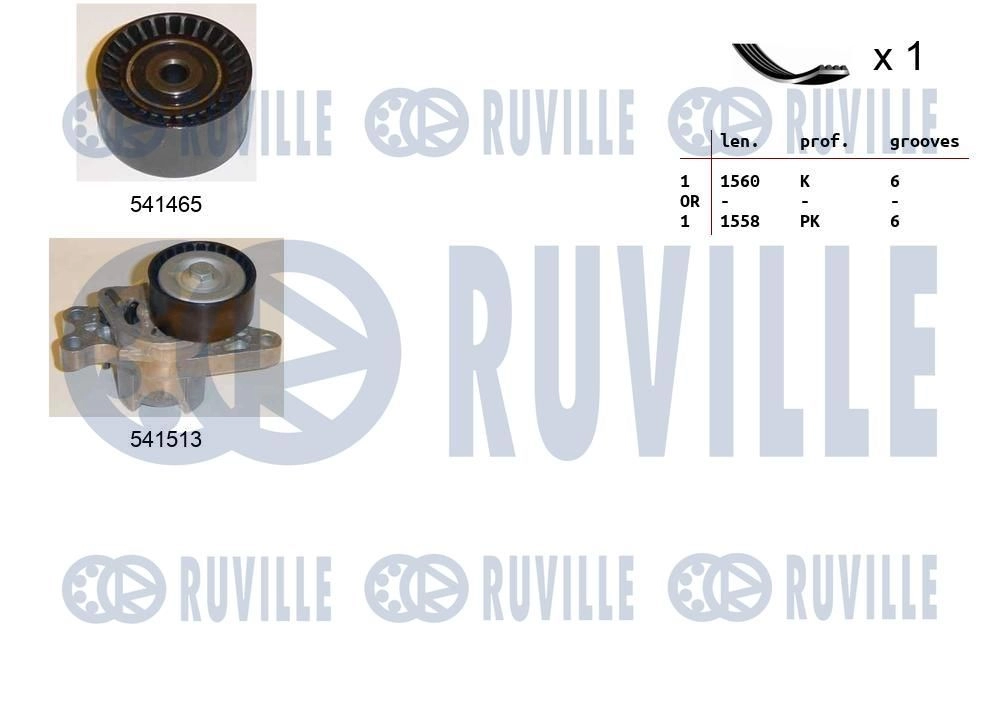 Поликлиновой ременный комплект RUVILLE 49VOL2 0 570074 1440088513 изображение 0