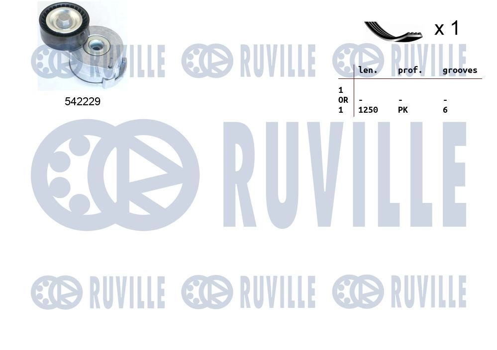 Поликлиновой ременный комплект RUVILLE WP A0I 1440088632 570193 изображение 0